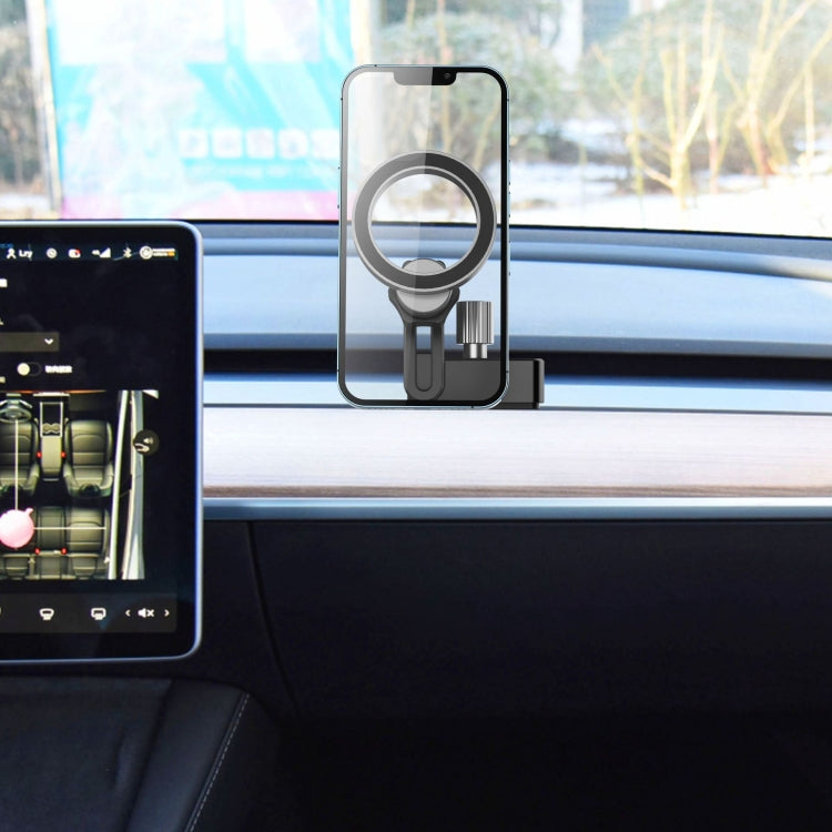 For Tesla Model 3/Y Air Vent Magnetic Mobile Phone Holder With Magnetic Ring - Car Holders by PMC Jewellery | Online Shopping South Africa | PMC Jewellery