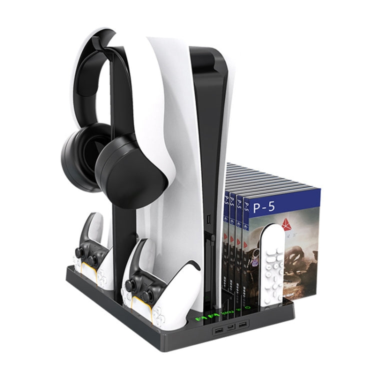 iplay for PS5 Game Console Cooling Fan Base Charging Stand with Disc Holder(Black) - free shipping - PMC TechLife - Order now!