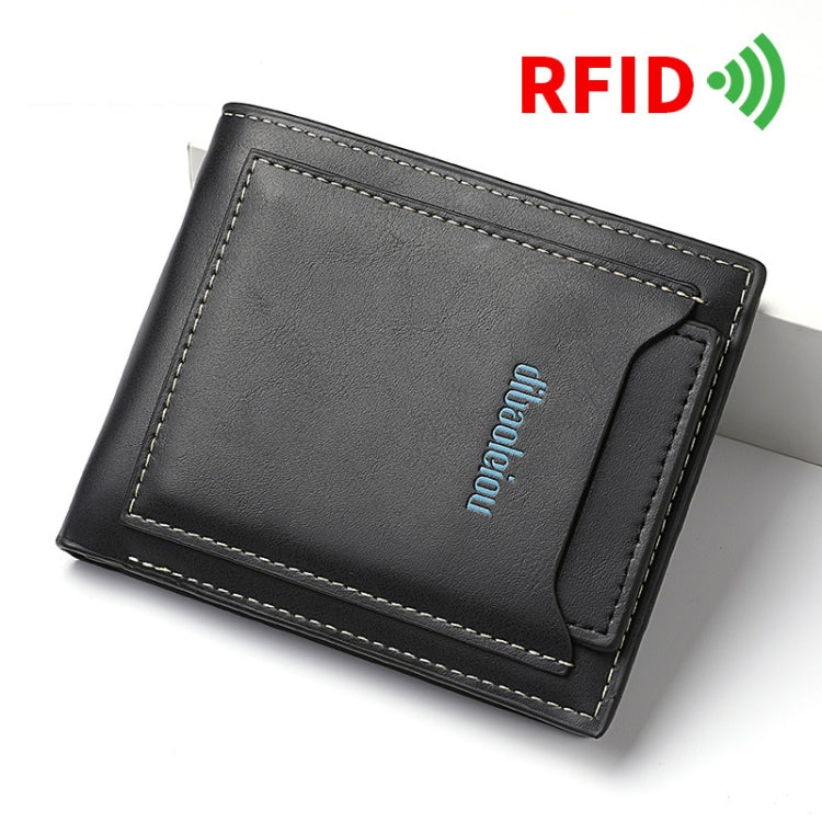 DEABOLAR RFID Anti-theft Men Wallet Retro Multifunctional Card Holder Coin Purse(Black) - Antimagnetic RFID Package by DEABOLAR | Online Shopping South Africa | PMC Jewellery | Buy Now Pay Later Mobicred