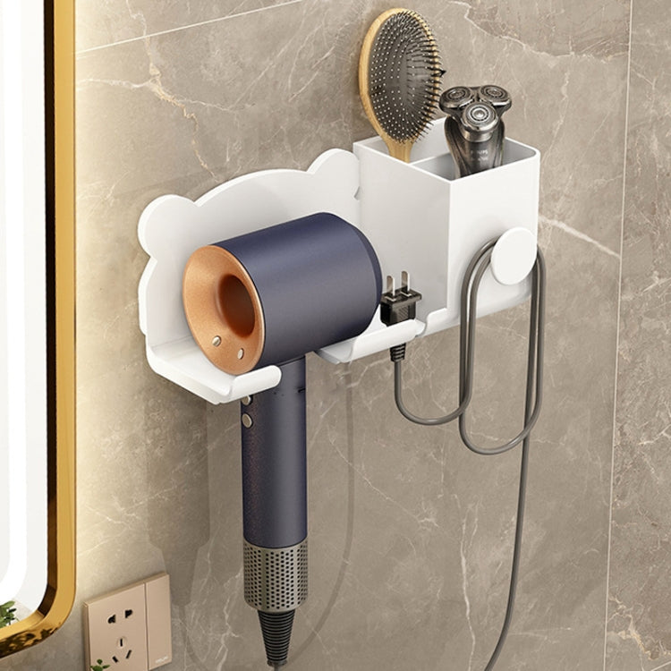 For Dyson Hair Dryer Wall-Mounted Holder Bathroom Shelf Storage Rack, Style: Upgrade White - Hair Dryers & Accessories by PMC Jewellery | Online Shopping South Africa | PMC Jewellery