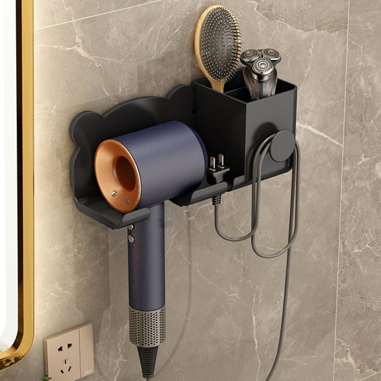 For Dyson Hair Dryer Wall-Mounted Holder Bathroom Shelf Storage Rack, Style: Upgrade Black - free shipping - PMC TechLife - Order now!