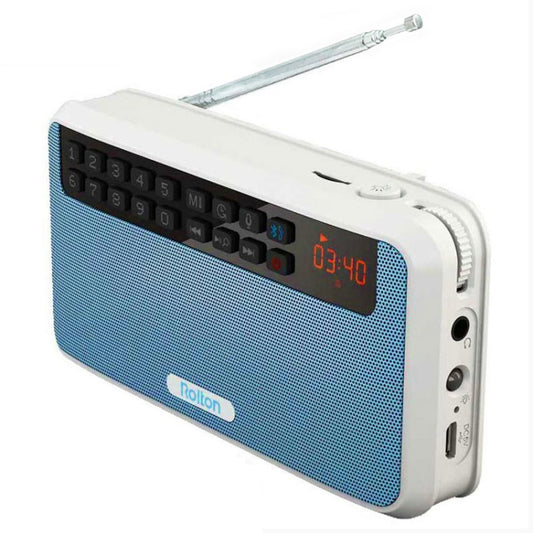 Rolton E500 Bluetooth Speaker 2.1-Channel Built-In Microphone Supports FM Radio(Blue) - Mini Speaker by Rolton | Online Shopping South Africa | PMC Jewellery | Buy Now Pay Later Mobicred