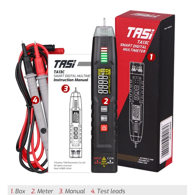 TASI TA13C Smart Pen Multimeter Digital High Precision Compact Portable Multimeter - Digital Multimeter by TASI | Online Shopping South Africa | PMC Jewellery | Buy Now Pay Later Mobicred