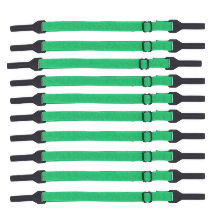 10pcs Long Style Glasses Non-Slip Rope Adjustable Elastic Sports Legs Anti-Drop Fixed Strap(Dark Green) - Glasses Accessories by PMC Jewellery | Online Shopping South Africa | PMC Jewellery