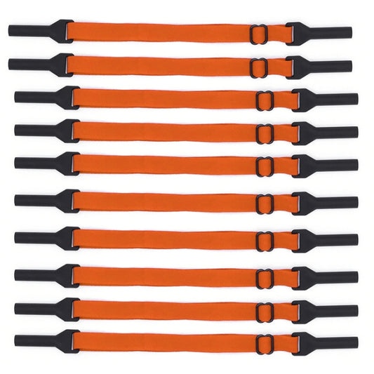 10pcs Long Style Glasses Non-Slip Rope Adjustable Elastic Sports Legs Anti-Drop Fixed Strap(Orange) - Glasses Accessories by PMC Jewellery | Online Shopping South Africa | PMC Jewellery