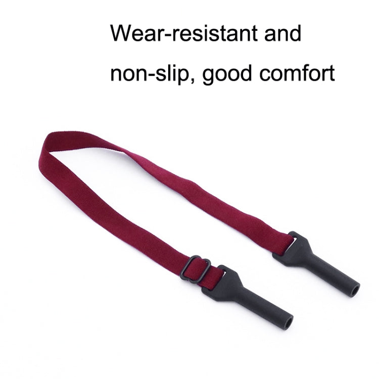 10pcs Short Style Glasses Non-Slip Rope Adjustable Elastic Sports Legs Anti-Drop Fixed Strap(Dark Red) - Glasses Accessories by PMC Jewellery | Online Shopping South Africa | PMC Jewellery