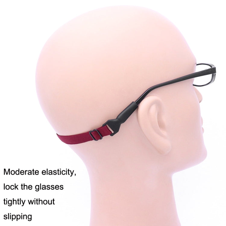 10pcs Short Style Glasses Non-Slip Rope Adjustable Elastic Sports Legs Anti-Drop Fixed Strap(Rose Red) - Glasses Accessories by PMC Jewellery | Online Shopping South Africa | PMC Jewellery