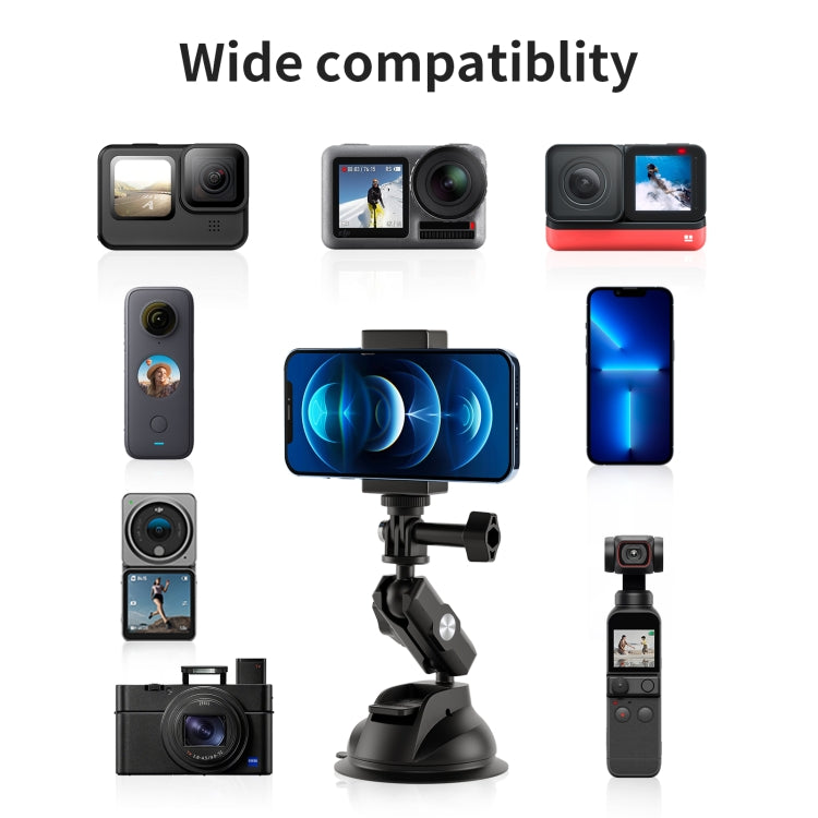 TELESIN Car Action Camera Holder Suction Cup 360 Degree Adjustable - Holder by TELESIN | Online Shopping South Africa | PMC Jewellery | Buy Now Pay Later Mobicred