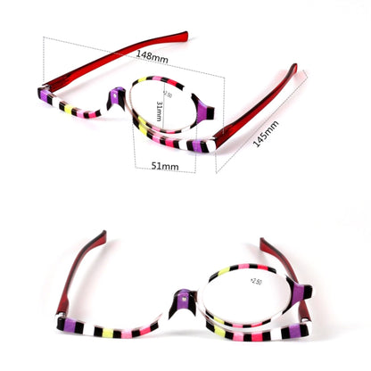 Makeup Presbyopic Glasses Multicolored Rotatable Magnifying Glass Single Piece Reading Glass, Degree: +300 - Presbyopic Glasses by PMC Jewellery | Online Shopping South Africa | PMC Jewellery