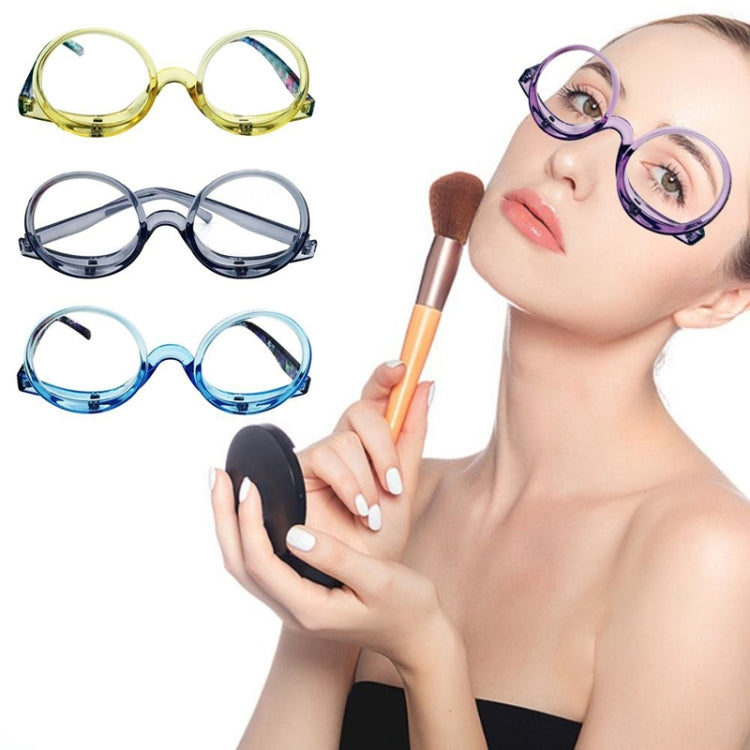 Makeup Magnifying Glass Presbyopic Glasses Flip Swivel Reading Glasses, Degree: +350(Wine Red) - Presbyopic Glasses by PMC Jewellery | Online Shopping South Africa | PMC Jewellery