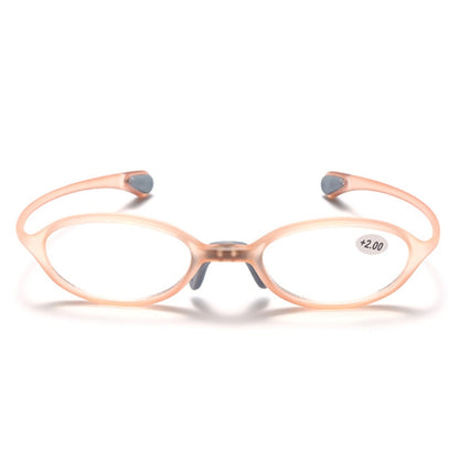 Portable Magnifying Glass Presbyopic Glasses Silicone Anti-Blue Light Reading Glasses, Degree: +250(Light Orange) - Presbyopic Glasses by PMC Jewellery | Online Shopping South Africa | PMC Jewellery