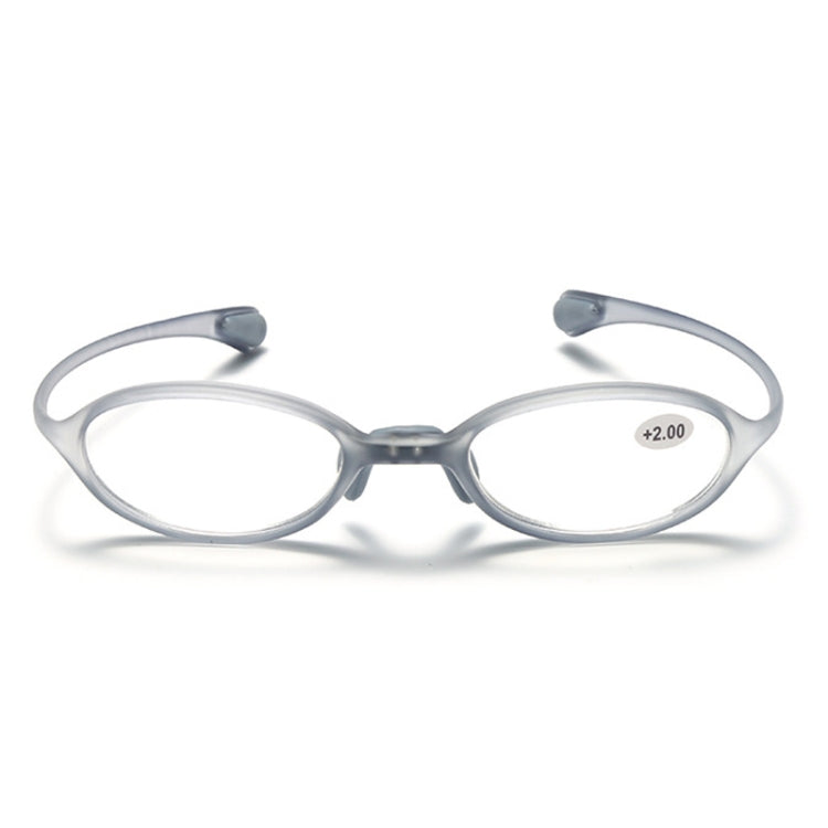 Portable Magnifying Glass Presbyopic Glasses Silicone Anti-Blue Light Reading Glasses, Degree: +300(Light Gray) - Presbyopic Glasses by PMC Jewellery | Online Shopping South Africa | PMC Jewellery