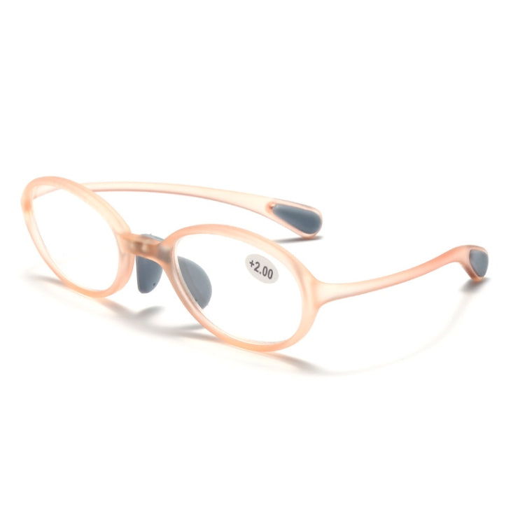 Portable Magnifying Glass Presbyopic Glasses Silicone Anti-Blue Light Reading Glasses, Degree: +300(Light Orange) - Presbyopic Glasses by PMC Jewellery | Online Shopping South Africa | PMC Jewellery