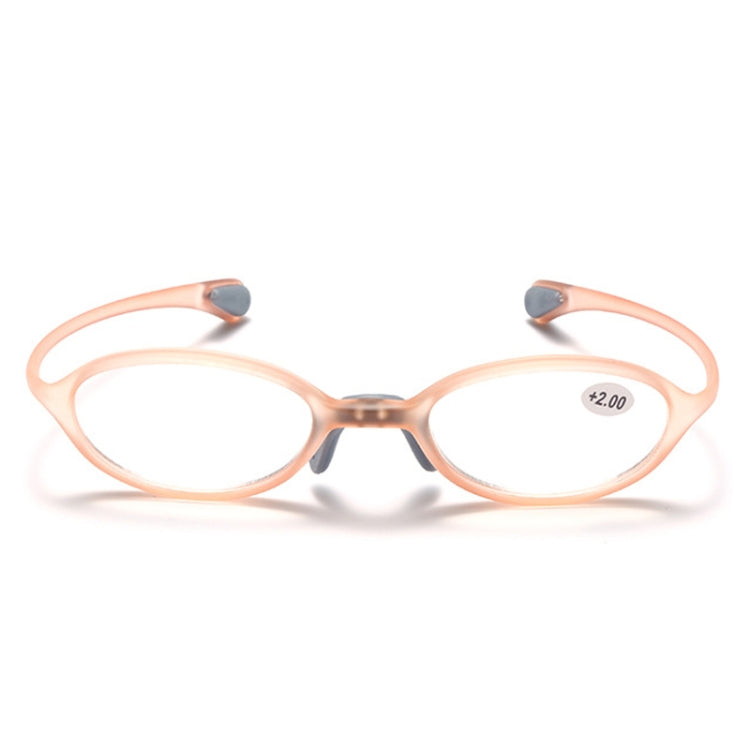 Portable Magnifying Glass Presbyopic Glasses Silicone Anti-Blue Light Reading Glasses, Degree: +300(Light Orange) - Presbyopic Glasses by PMC Jewellery | Online Shopping South Africa | PMC Jewellery