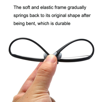 Portable Magnifying Glass Presbyopic Glasses Silicone Anti-Blue Light Reading Glasses, Degree: +250(Light Orange) - Presbyopic Glasses by PMC Jewellery | Online Shopping South Africa | PMC Jewellery