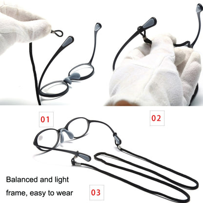 Portable Magnifying Glass Presbyopic Glasses Silicone Anti-Blue Light Reading Glasses, Degree: +300(Light Gray) - Presbyopic Glasses by PMC Jewellery | Online Shopping South Africa | PMC Jewellery