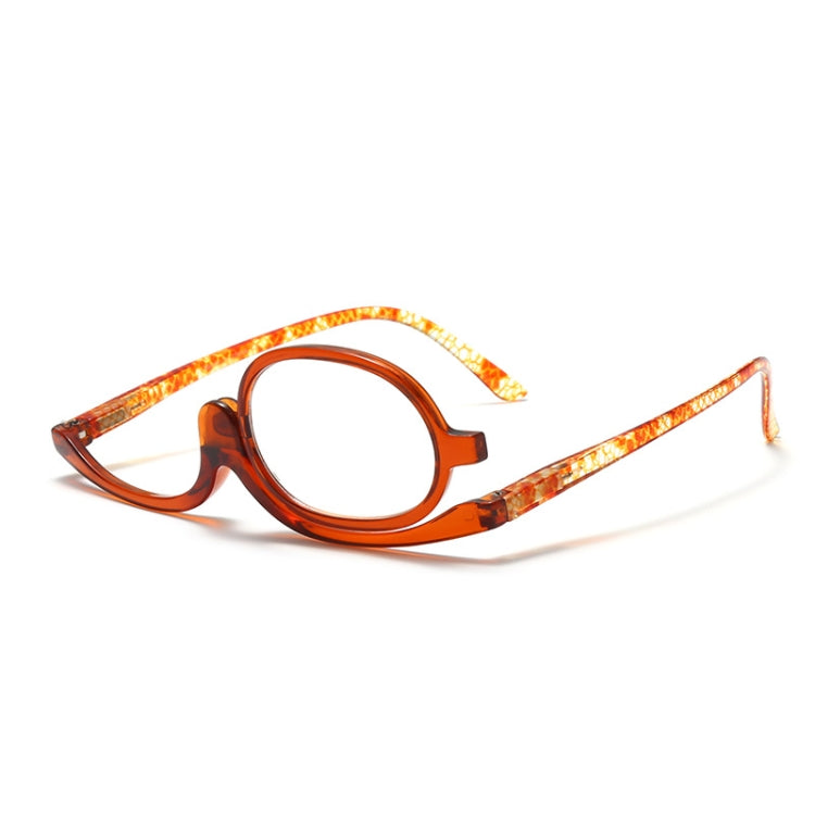 Makeup Presbyopic Glasses Monolithic Reading Glass Magnifying Glass, Degree: +200(Tea Color) - Presbyopic Glasses by PMC Jewellery | Online Shopping South Africa | PMC Jewellery