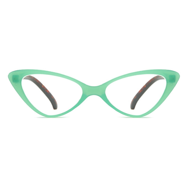 Street Stall Triangular Cat Eye Presbyopic Glasses, Degree: +150(Light Green) - Presbyopic Glasses by PMC Jewellery | Online Shopping South Africa | PMC Jewellery