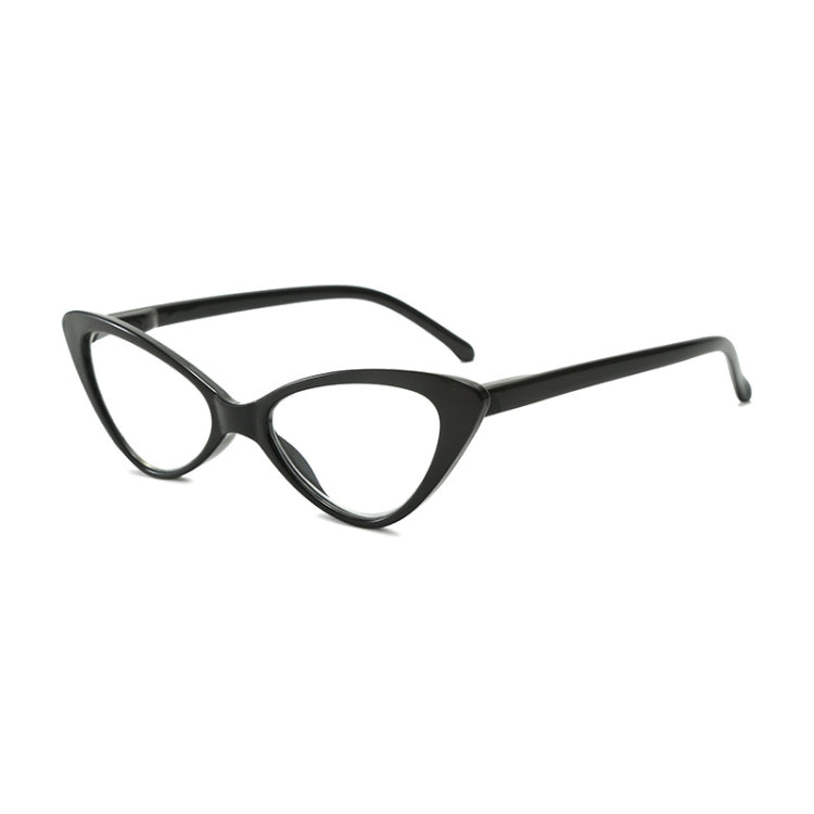 Street Stall Triangular Cat Eye Presbyopic Glasses, Degree: +250(Black) - Presbyopic Glasses by PMC Jewellery | Online Shopping South Africa | PMC Jewellery