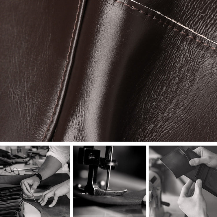 HUMERPAUL RFID Anti-magnetic Cox Purse Multi-card Card Bag Short Men Wallet(Brown) - Antimagnetic RFID Package by HUMERPAUL | Online Shopping South Africa | PMC TechLife | Buy Now Pay Later Mobicred
