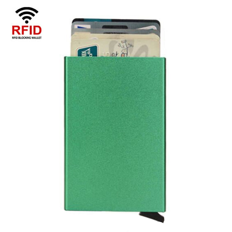 RFID Short Metal Card Case Credit Card Holder Wallet(Green) - Antimagnetic RFID Package by PMC Jewellery | Online Shopping South Africa | PMC Jewellery | Buy Now Pay Later Mobicred