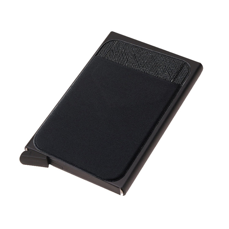 RFID Short Metal Card Case Credit Card Holder Wallet(Black) - Antimagnetic RFID Package by PMC Jewellery | Online Shopping South Africa | PMC Jewellery | Buy Now Pay Later Mobicred