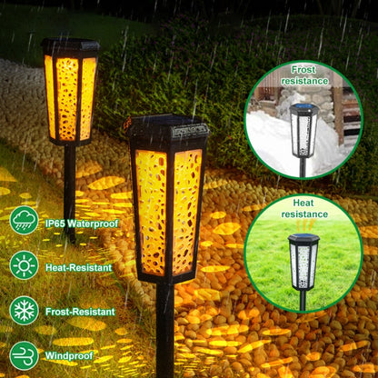 Hexagonal Hollow Solar Ground Lawn Lamp LED Outdoor Waterproof Decorative Garden Light(Warm Light + RGB) - Solar Lights by PMC Jewellery | Online Shopping South Africa | PMC Jewellery | Buy Now Pay Later Mobicred