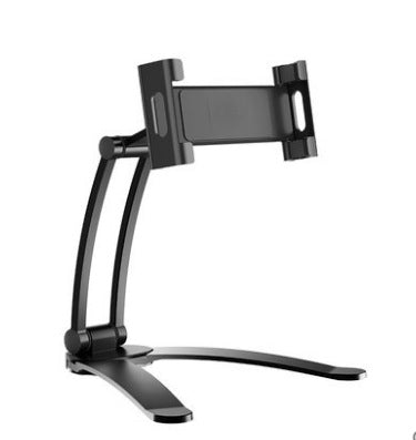 2 In 1 Aluminum Alloy Tablet PC Holder Wall Mount Mobile Phone Holder(Black) - Desktop Holder by PMC Jewellery | Online Shopping South Africa | PMC Jewellery