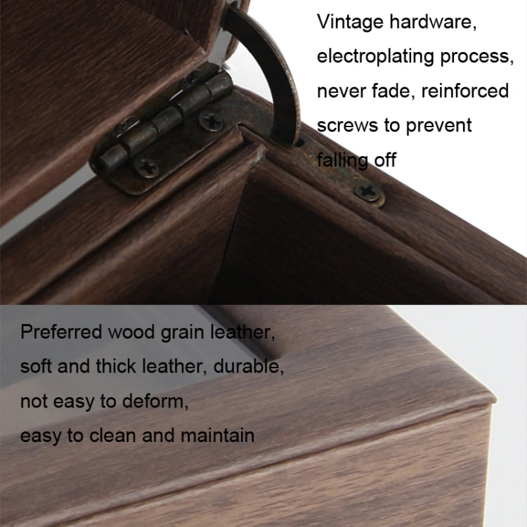 Wood Grain Leather Watch Display Box Watch Storage Case Jewelry Box, Style: 12 Digit Long - Watch Storages by PMC TechLife | Online Shopping South Africa | PMC TechLife