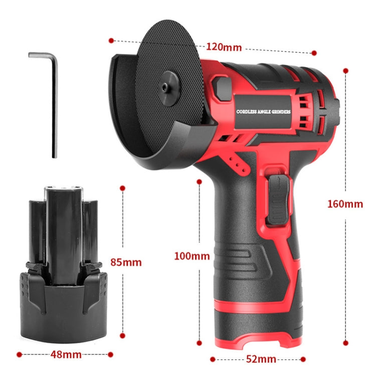 HILDA 12V 3 Inch Li-Ion Angle Grinder Home Cutting And Sanding Machine, EU Plug, Model: Carton Package With 2 Battery - free shipping - PMC TechLife - Order now!