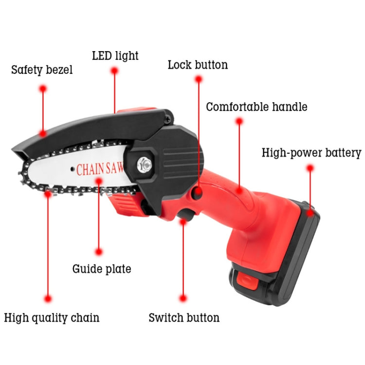 HILDA Rechargeable Cordless Mini Electrical Chain Saw Logging Tools(Black) - Electric Saws & Accessories by HILDA | Online Shopping South Africa | PMC Jewellery | Buy Now Pay Later Mobicred