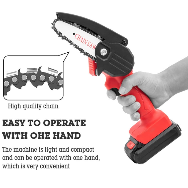 HILDA Rechargeable Cordless Mini Electrical Chain Saw Logging Tools(Black) - Electric Saws & Accessories by HILDA | Online Shopping South Africa | PMC Jewellery | Buy Now Pay Later Mobicred