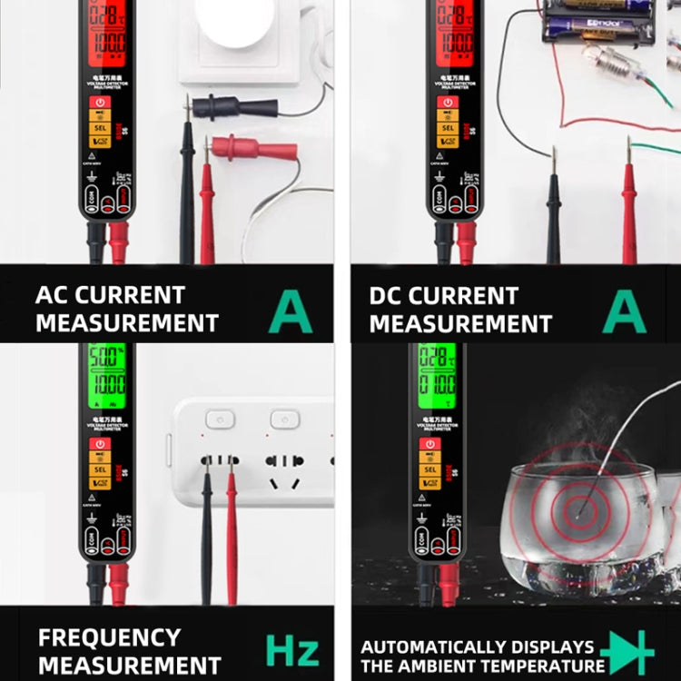 BSIDE S6 Smart Digital Multimeter Current Test Pen Capacitance Temperature Voltage Detector(Charging Model) - free shipping - PMC TechLife - Order now!