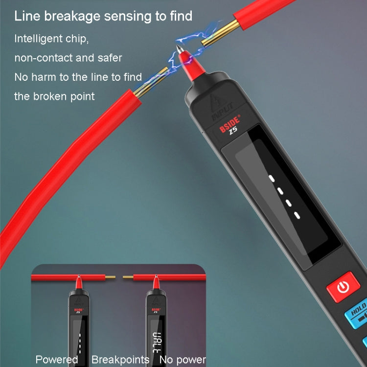 BSIDE Z5 Smart Pen Multimeter Backlight LCD 6000 Counts Auto Voltage Detector - Digital Multimeter by BSIDE | Online Shopping South Africa | PMC TechLife | Buy Now Pay Later Mobicred
