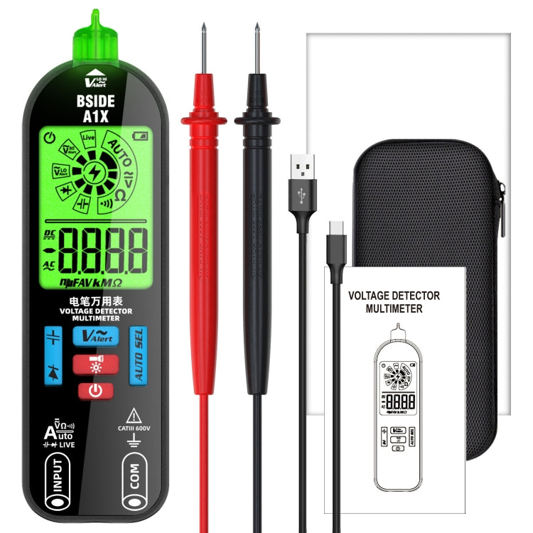 BSIDE A1X Charging Model Mini Digital Electric Pen Intelligent Automatic Merit Multimeter, Specification: With Tool Pack - Digital Multimeter by BSIDE | Online Shopping South Africa | PMC Jewellery | Buy Now Pay Later Mobicred