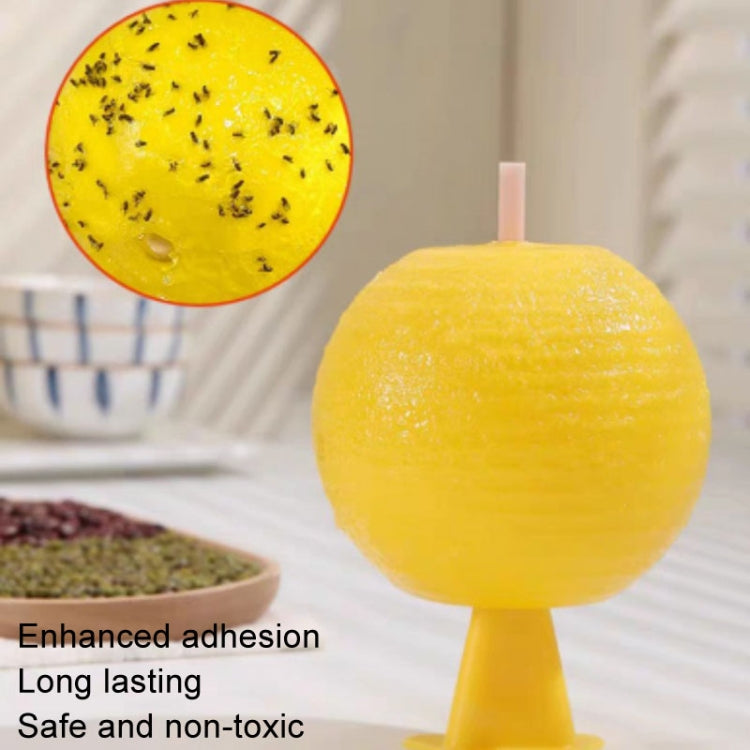 8cm Fruit Fly Balls for Indoor Use Insect Trap Sticky Insect Balls(Yellow With Base+Double-side Glue) - Traps by PMC TechLife | Online Shopping South Africa | PMC TechLife | Buy Now Pay Later Mobicred