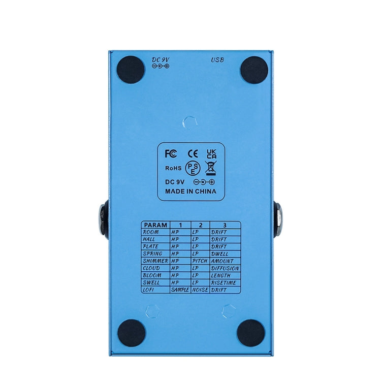 M-VAVE Guitar Monoblock Effects Digital Modeling Reverb Effects(Sky Blue) - free shipping - PMC TechLife - Order now!