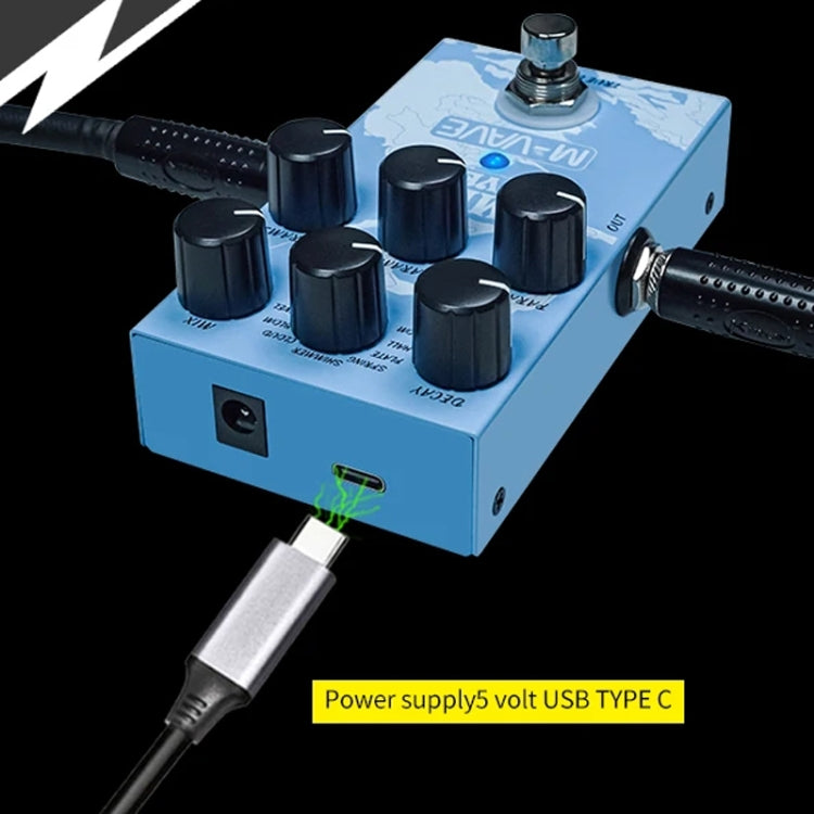 M-VAVE Guitar Monoblock Effects Digital Modeling Reverb Effects(Sky Blue) - free shipping - PMC TechLife - Order now!