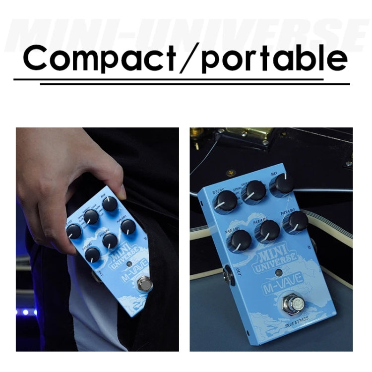 M-VAVE Guitar Monoblock Effects Digital Modeling Reverb Effects(Sky Blue) - free shipping - PMC TechLife - Order now!