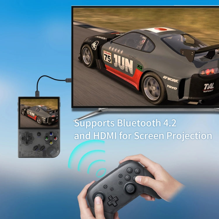 ANBERNIC RG35XX PLUS  Handheld Game Console 3.5-Inch IPS Screen Support HDMI TV 64GB(Transparent Black) - free shipping - PMC TechLife - Order now!
