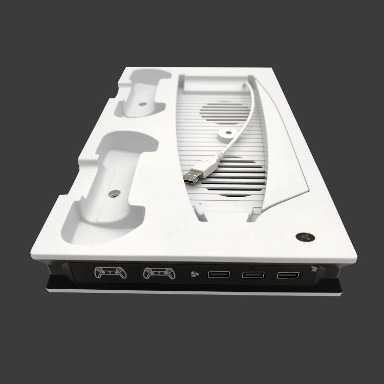 For PS5 Digital / Optical Drive Console Cooling Fan Controller Charging Base With Light Dock Stand(White) - free shipping - PMC TechLife - Order now!
