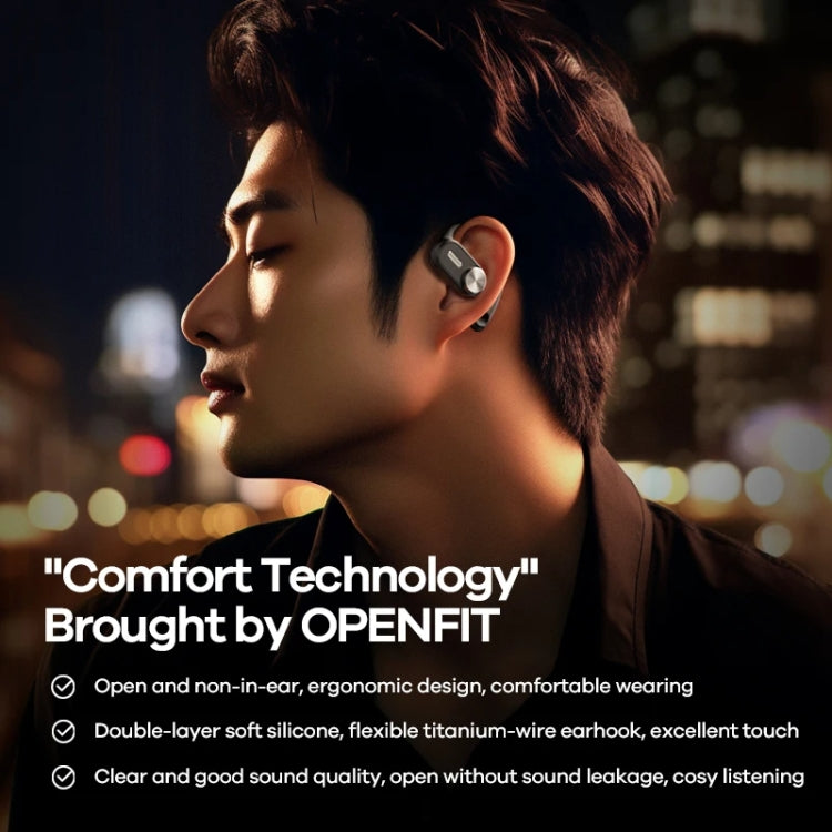 REMAX OpenBuds P3 Metal Open-Ear OWS Wireless Bluetooth Earphone(Black) - Bluetooth Earphone by REMAX | Online Shopping South Africa | PMC Jewellery | Buy Now Pay Later Mobicred