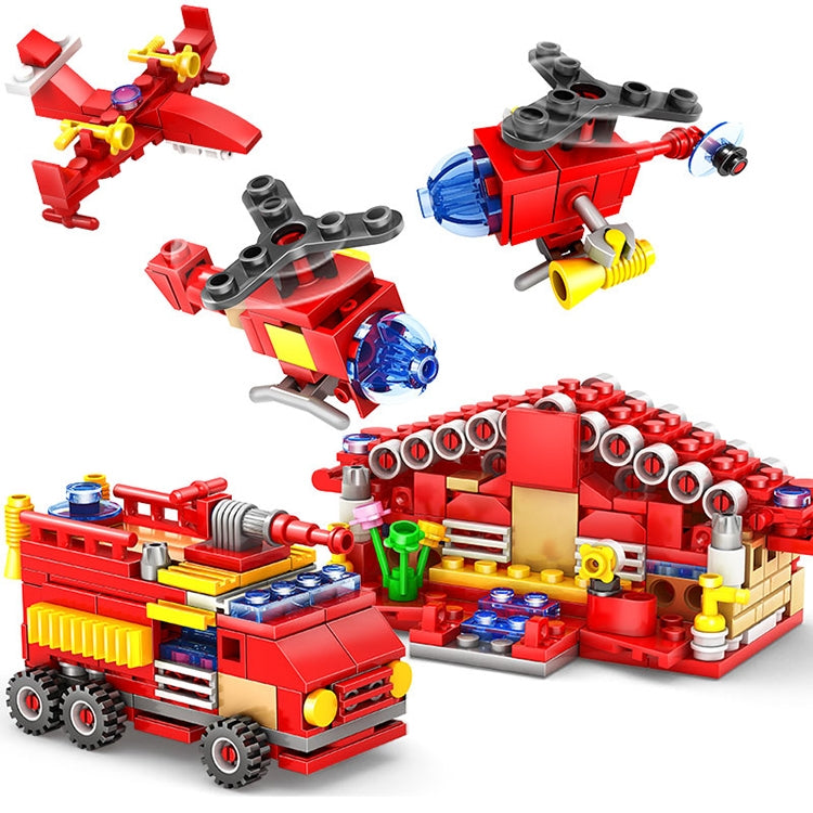 KAZI 16 in 1 Sets Fire Station Building Blocks Compatible City Firefighter Educational Construction Bricks Toys, Age Range: 6 Years Old Above - Building Blocks by PMC Jewellery | Online Shopping South Africa | PMC Jewellery