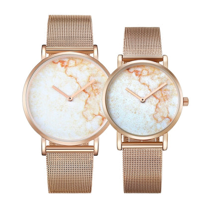 CAGARNY 6812 Round Dial Alloy Gold Case Fashion Couple Watch Men & Women Lover Quartz Watches with Stainless Steel Band - Couple Watches by CAGARNY | Online Shopping South Africa | PMC Jewellery | Buy Now Pay Later Mobicred