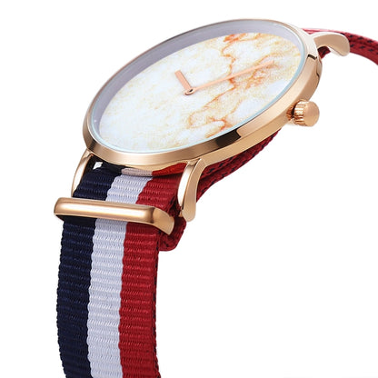 CAGARNY 6812 Round Dial Alloy Gold Case Fashion Couple Watch Men & Women Lover Quartz Watches with Nylon Band - Couple Watches by CAGARNY | Online Shopping South Africa | PMC Jewellery | Buy Now Pay Later Mobicred