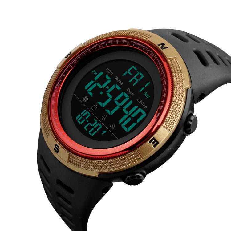 SKMEI 1251 Men Fashionable Outdoor 50m Waterproof Sports Watch Digital Watch with PU Watchband(Gold) - Sport Watches by SKMEI | Online Shopping South Africa | PMC Jewellery | Buy Now Pay Later Mobicred