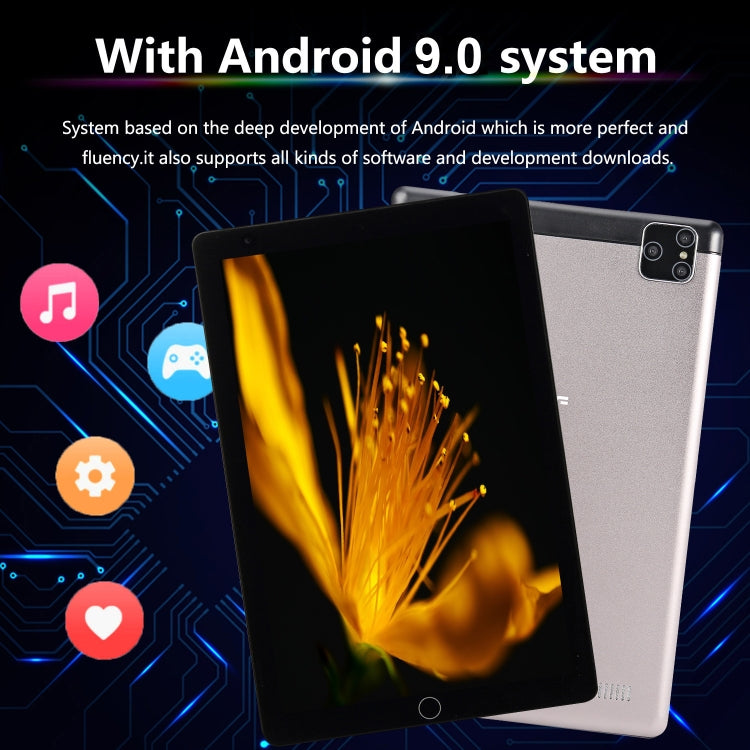 BDF P8 3G Phone Call Tablet PC, 8 inch, 2GB+32GB, Android 9.0, MTK8321 Octa Core Cortex-A7, Support Dual SIM & Bluetooth & WiFi & GPS, EU Plug(Grey) - BDF by BDF | Online Shopping South Africa | PMC Jewellery | Buy Now Pay Later Mobicred