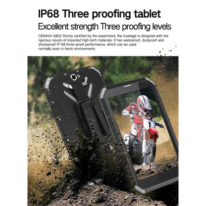 CENAVA-Q802 Triple Proofing Tablet PC, 8.0 inch, 4GB+64GB, Support Google Play, 4G Phone Call, IP68 Waterproof Shockproof Dustproof, Android 9.0, MTK6762 Octa Core 2.0GHz, Support OTG/GPS/NFC/WiFi/BT/TF Card(Black) - CENAVA by CENAVA | Online Shopping South Africa | PMC Jewellery | Buy Now Pay Later Mobicred