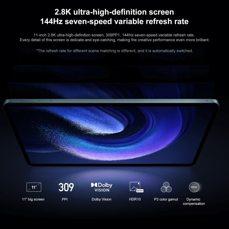 Xiaomi Pad 6, 11.0 inch, 8GB+128GB, MIUI 14 Qualcomm Snapdragon 870 7nm Octa Core up to 3.2GHz, 8840mAh Battery, Support BT, WiFi (Gold) - Other by Xiaomi | Online Shopping South Africa | PMC Jewellery | Buy Now Pay Later Mobicred