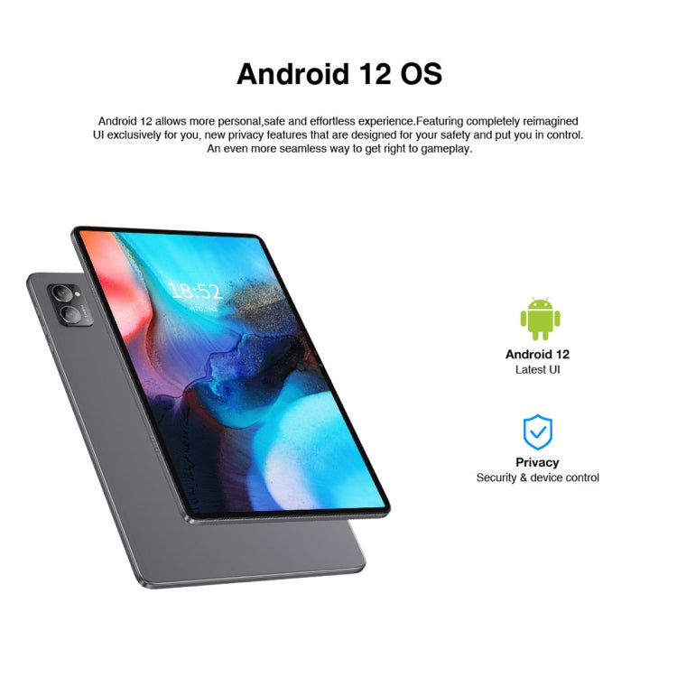 N-ONE Npad S Tablet PC, 10.1 inch, 4GB+64GB, Android 12 MTK8183 Octa Core up to 2.0GHz, Support Dual Band WiFi & BT, US Plug(Grey) - Other by PMC Jewellery | Online Shopping South Africa | PMC Jewellery